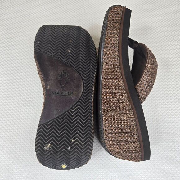 Volatile Womens Woven Platform Flip Flops Size 6 - Picture 10 of 10